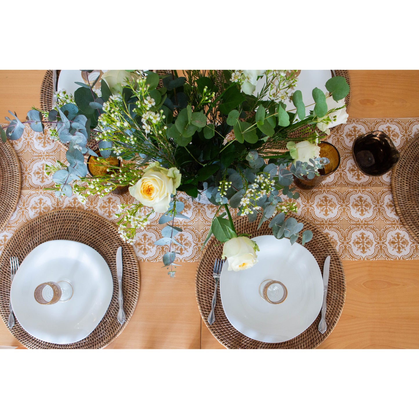 Floral Tile Runner