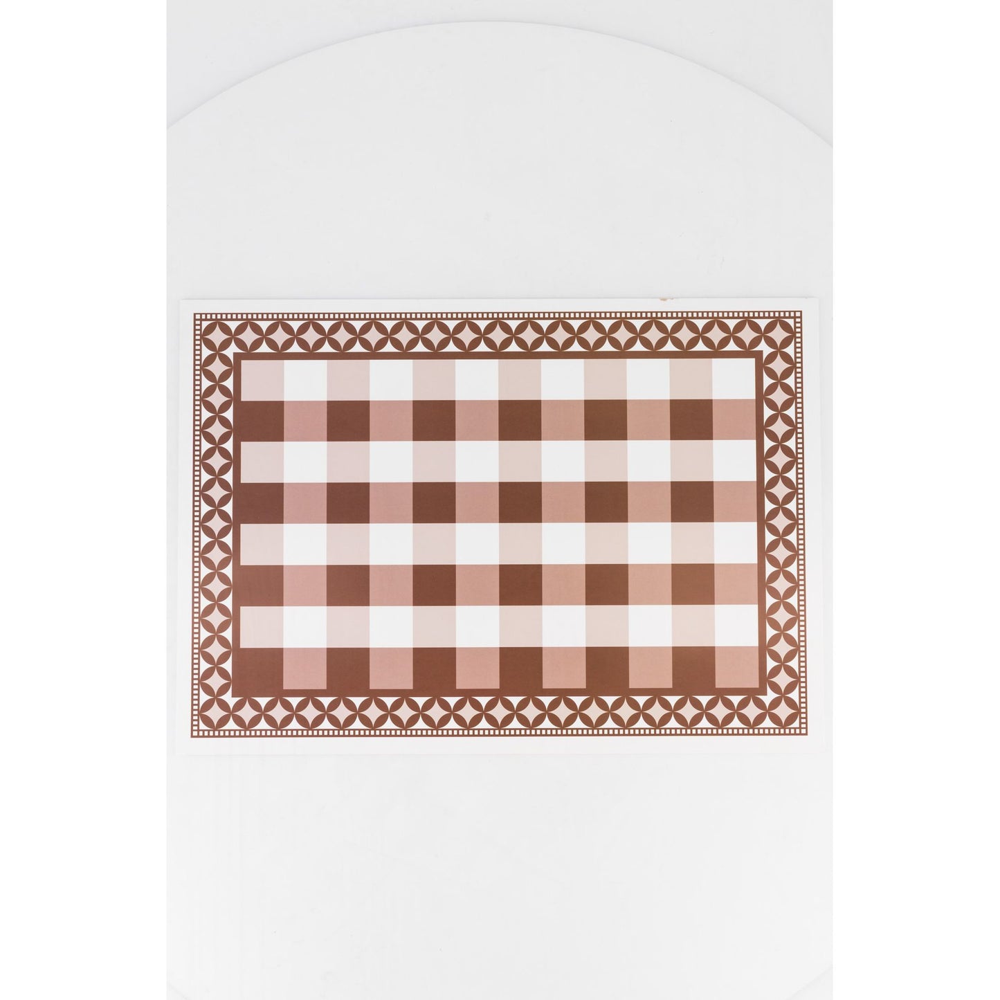 Brown Gingham Paper Placemats