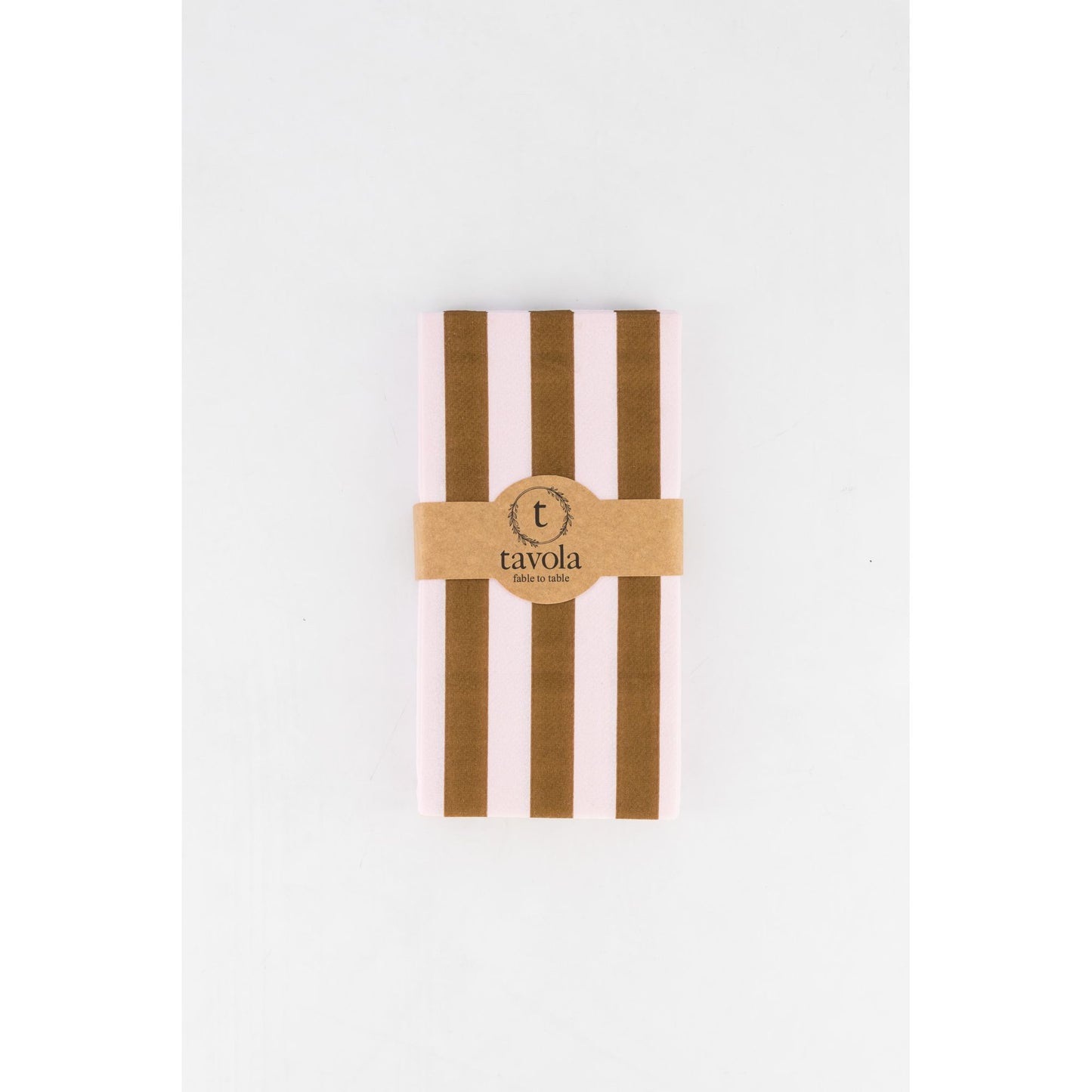 Pink & Brown Stripe Serviettes