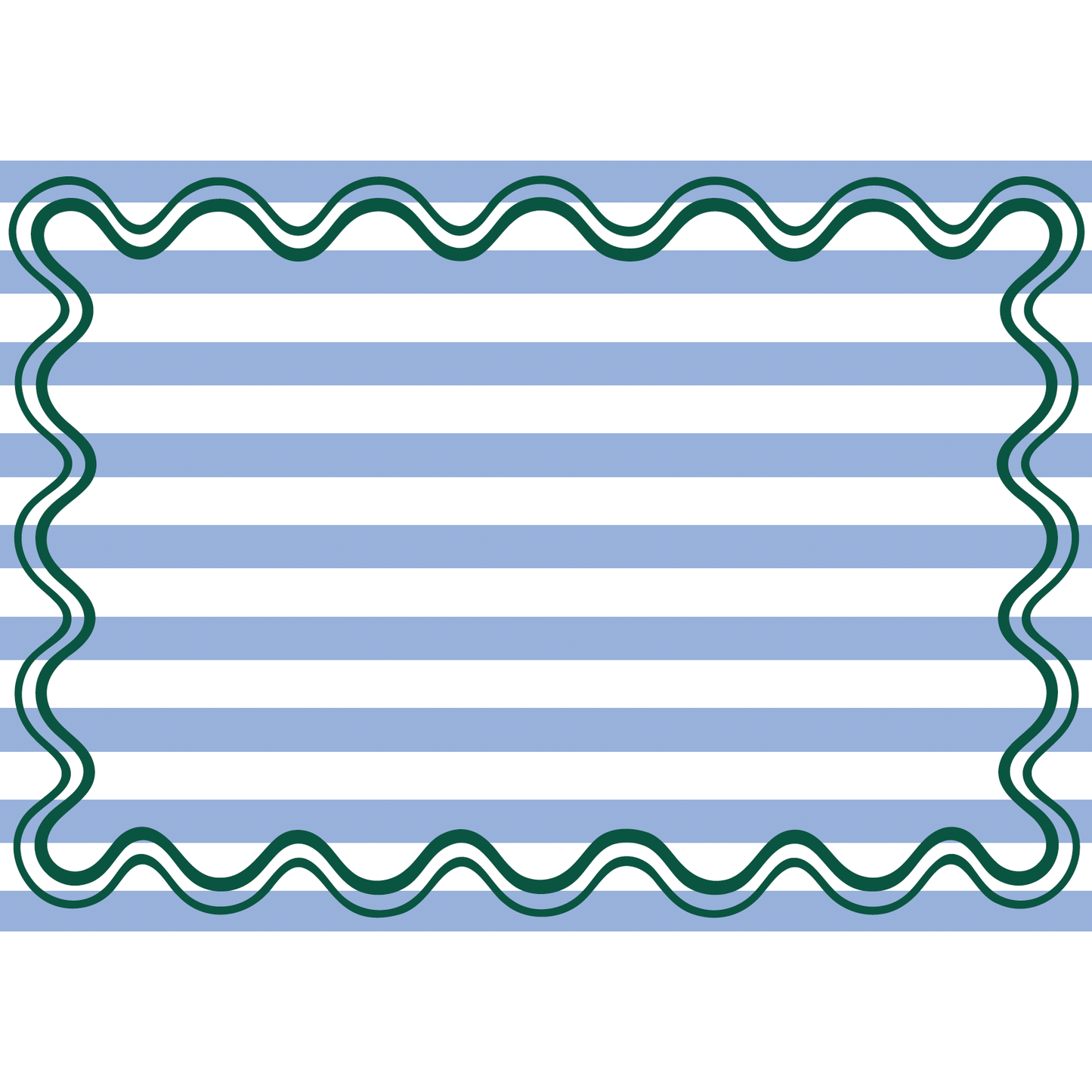 Blue Wave Stripe Paper Placemats