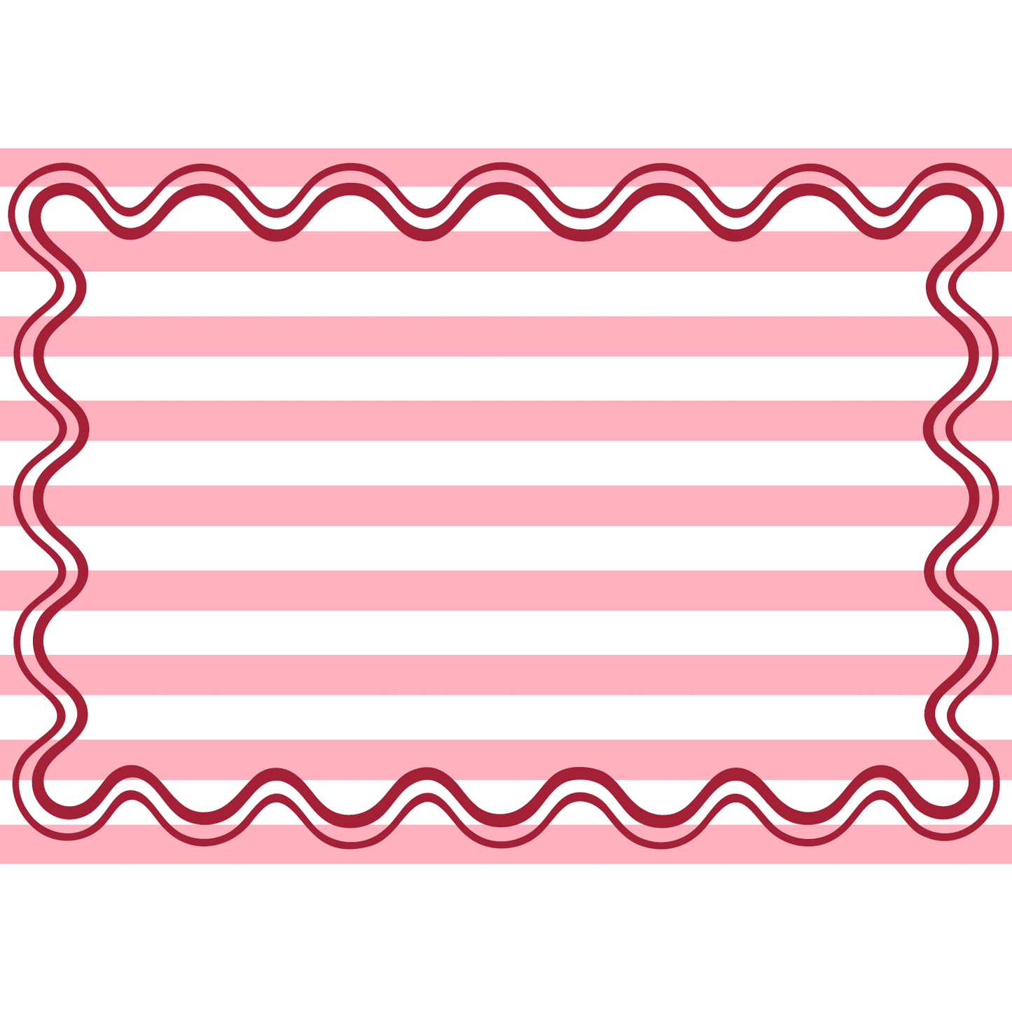 Red Wave Stripe Paper Placemats