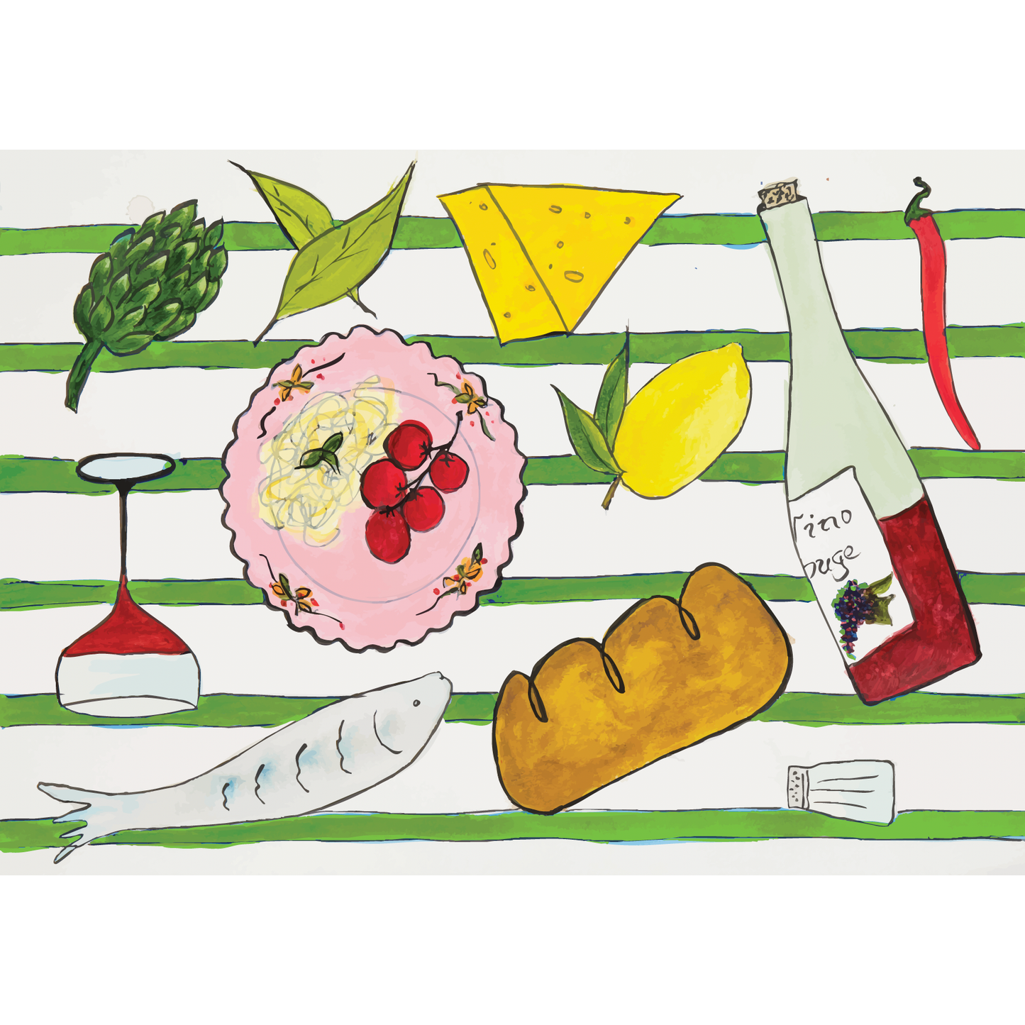 Green Festive Paper Placemats