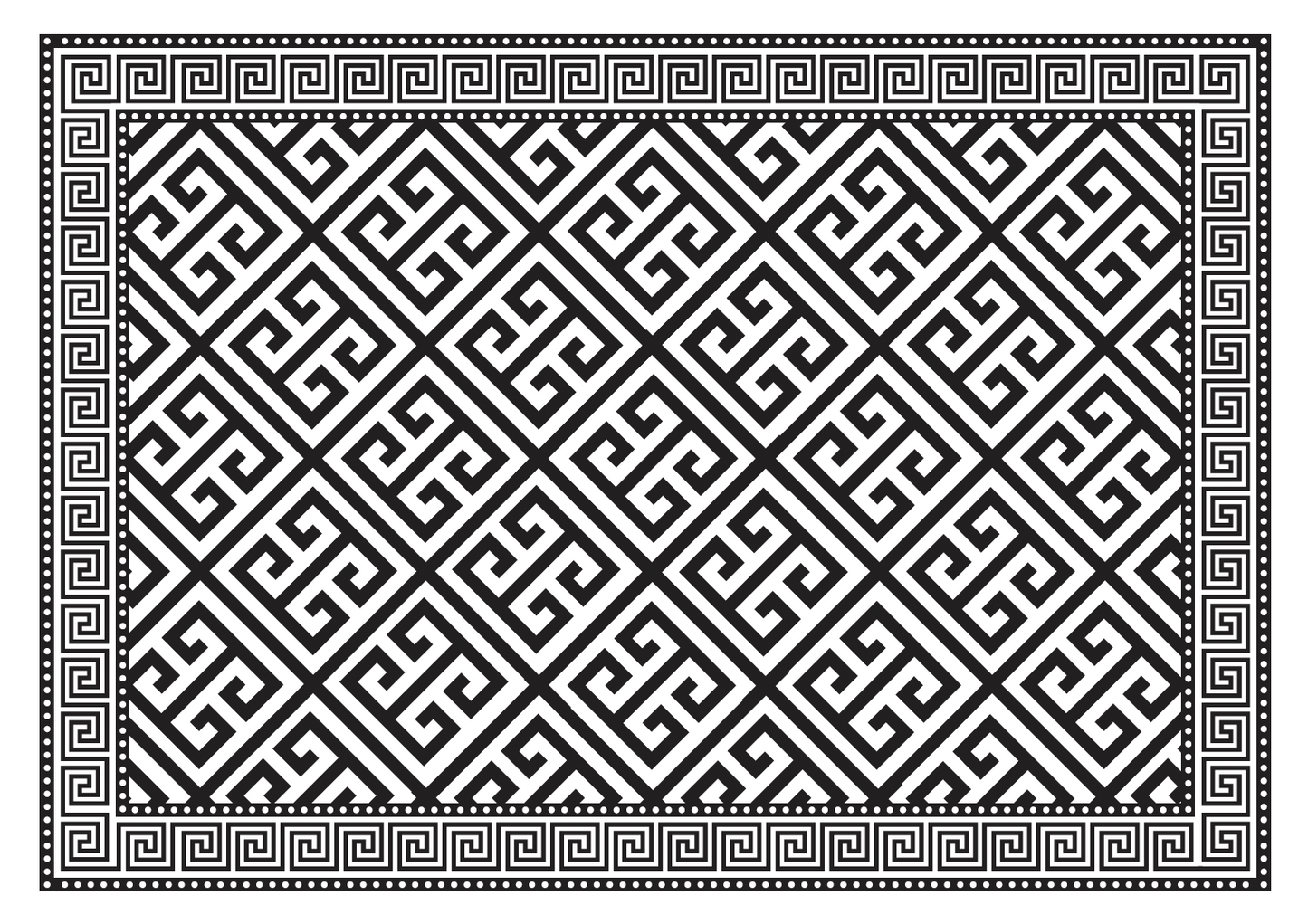 Black Greek Paper Placemats - wholesale