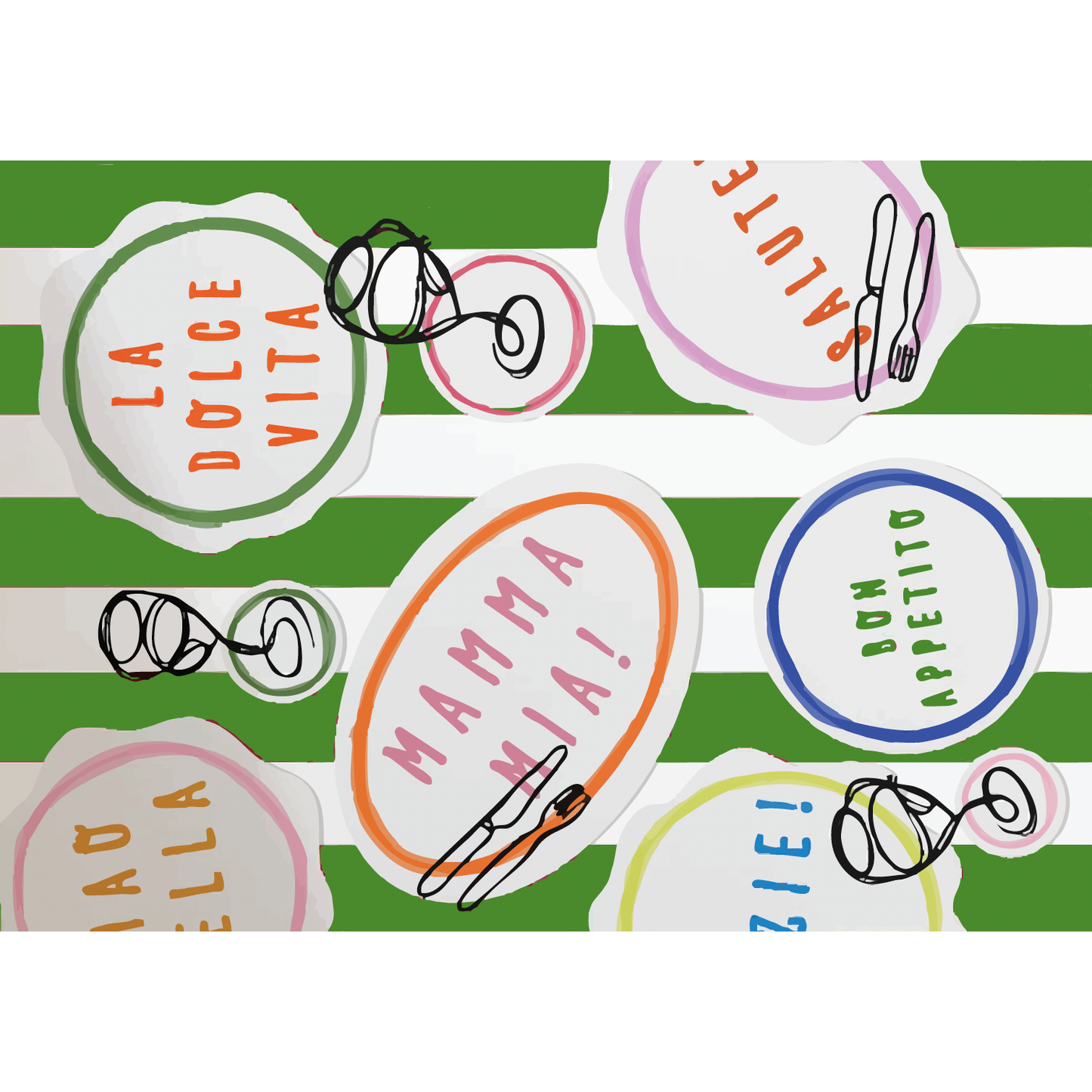 Matt Green Mama Mia Paper Placemats