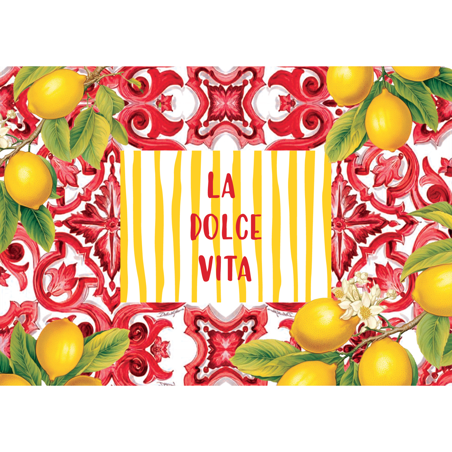 Red La Dolce Vita Paper Placemats