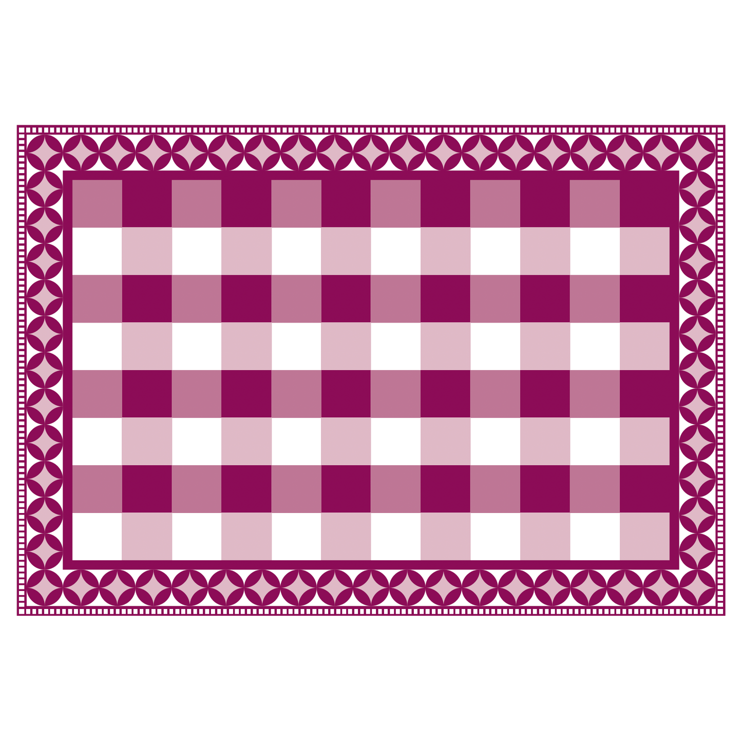 Magenta Gingham Paper Placemats