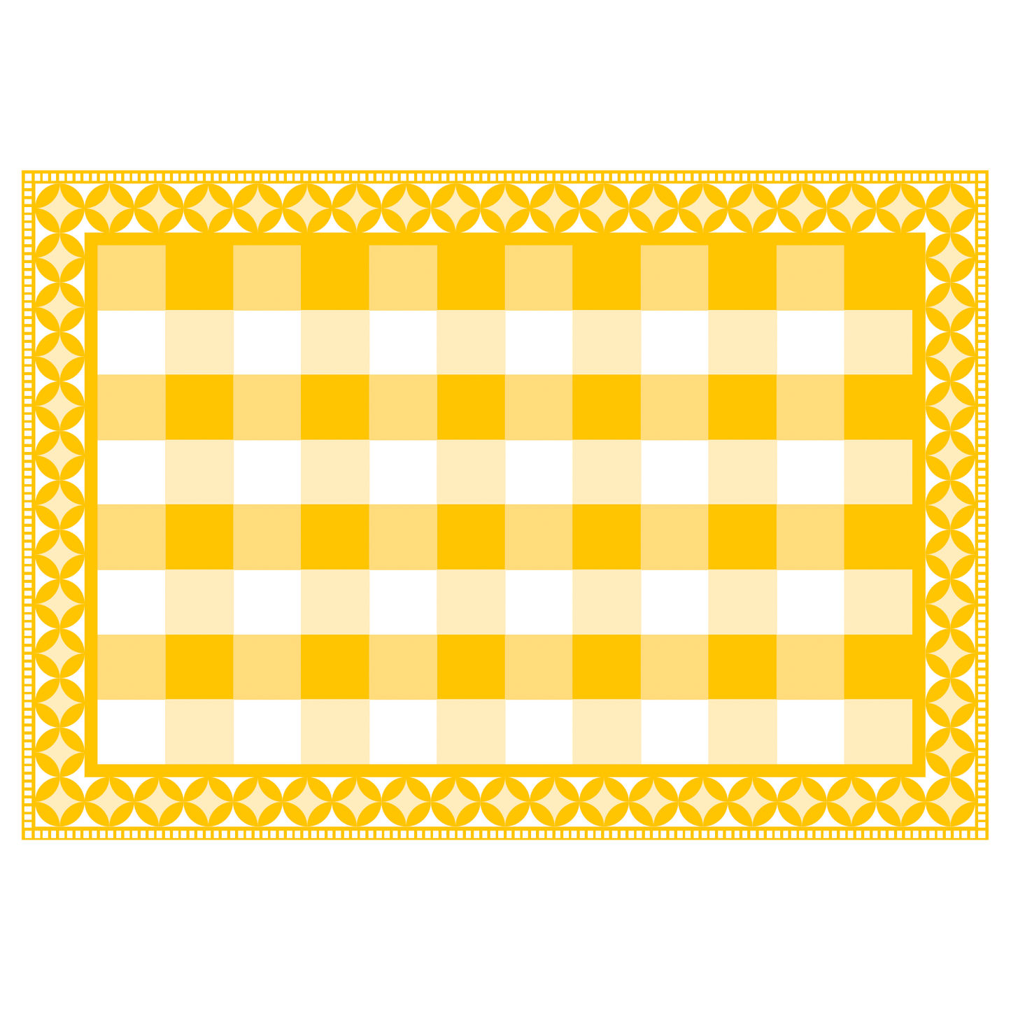 Yellow Gingham Paper Placemats
