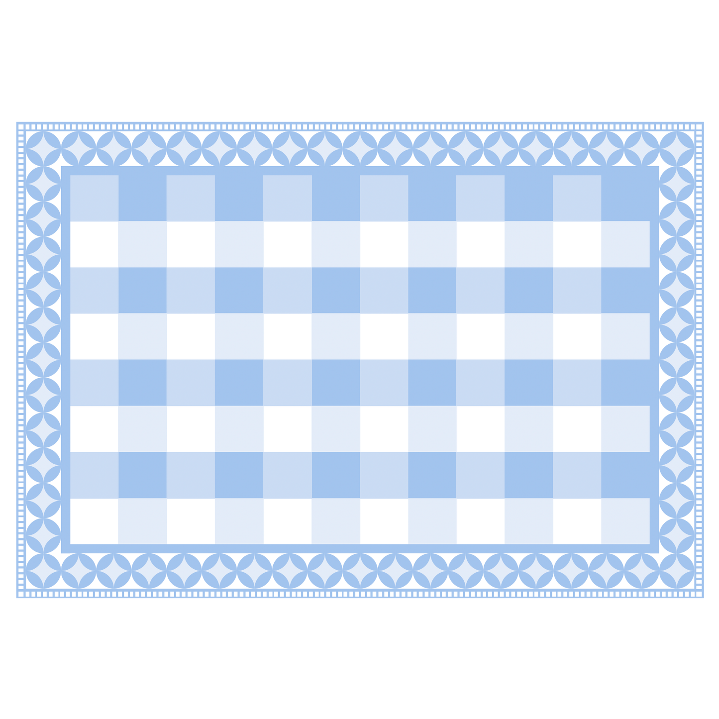 Blue Gingham Paper Placemats
