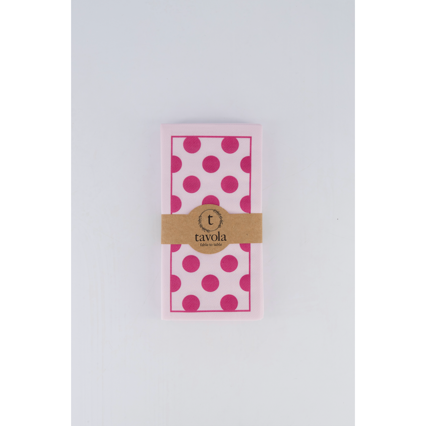Pink & Magenta Polka Dot Slim Serviettes
