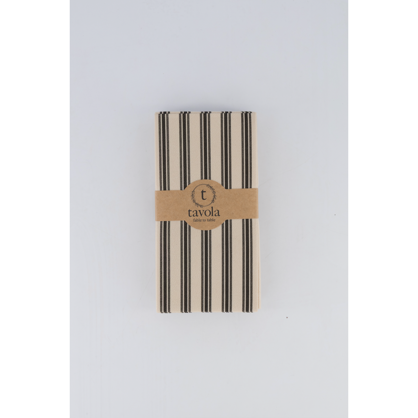 Pebble & Black Thin Stripe Servittes