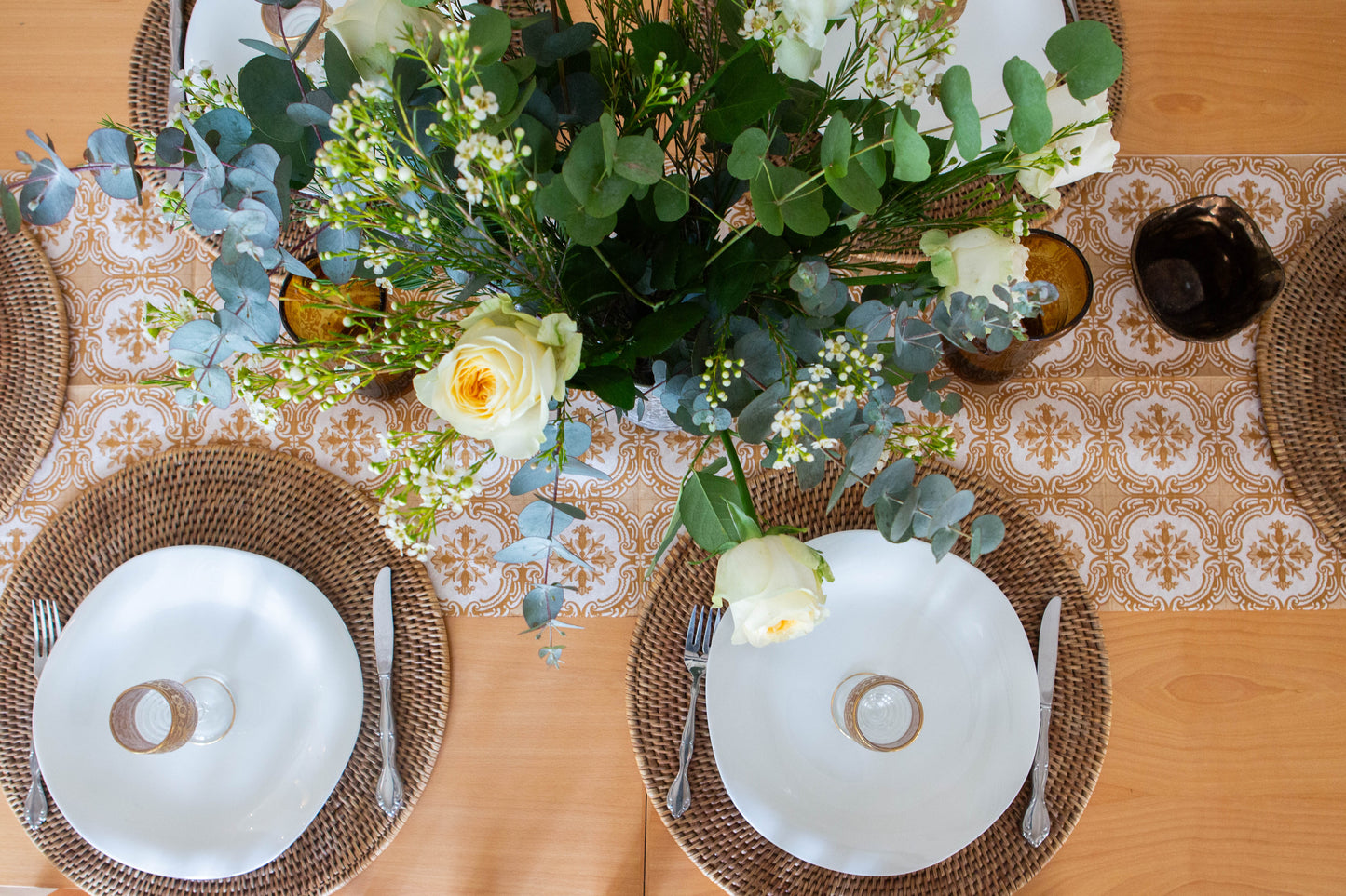 Floral Tile Runner