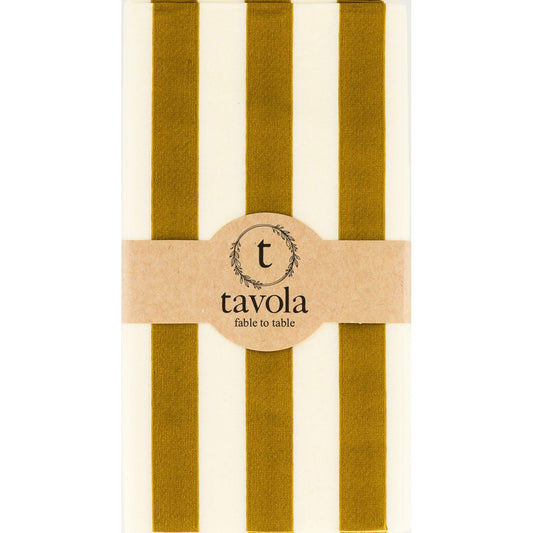 Cream & Tabacco Stripe Slim