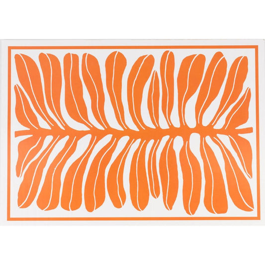 Orange Leaf Paper Placemats