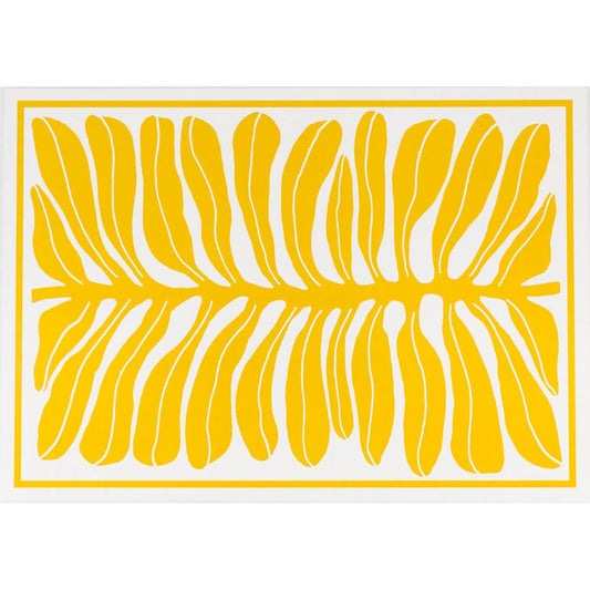 Yellow Leaf Paper Placemats