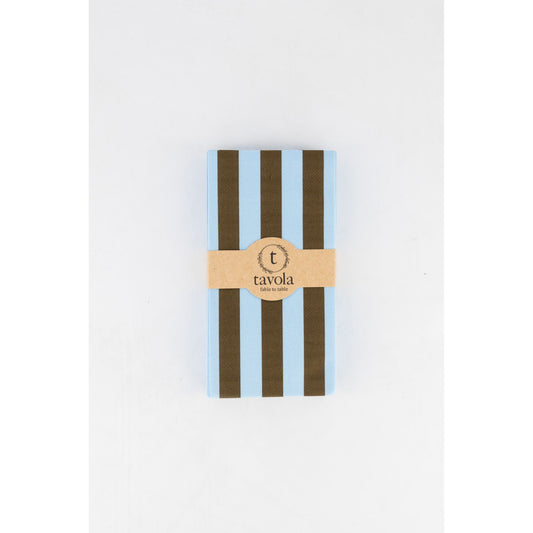 Blue & Brown Stripe Serviettes
