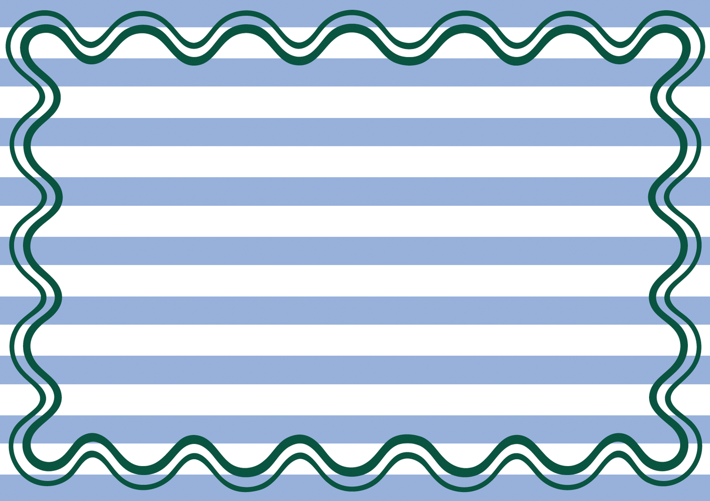 Blue Wave Stripe Paper Placemats