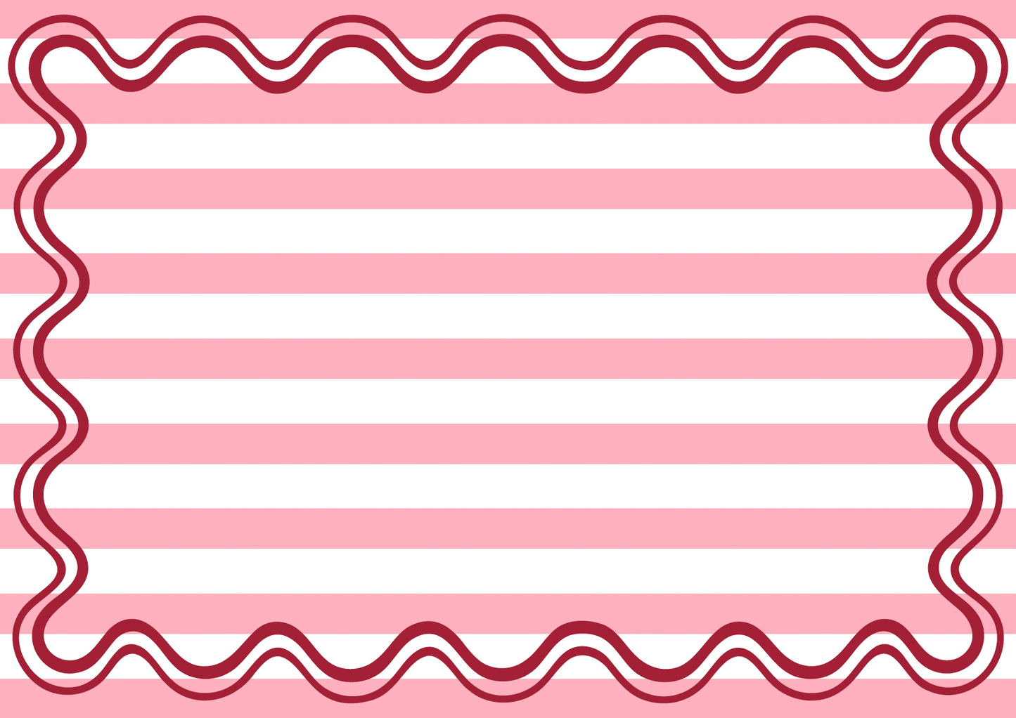 Red Wave Stripe Paper Placemats