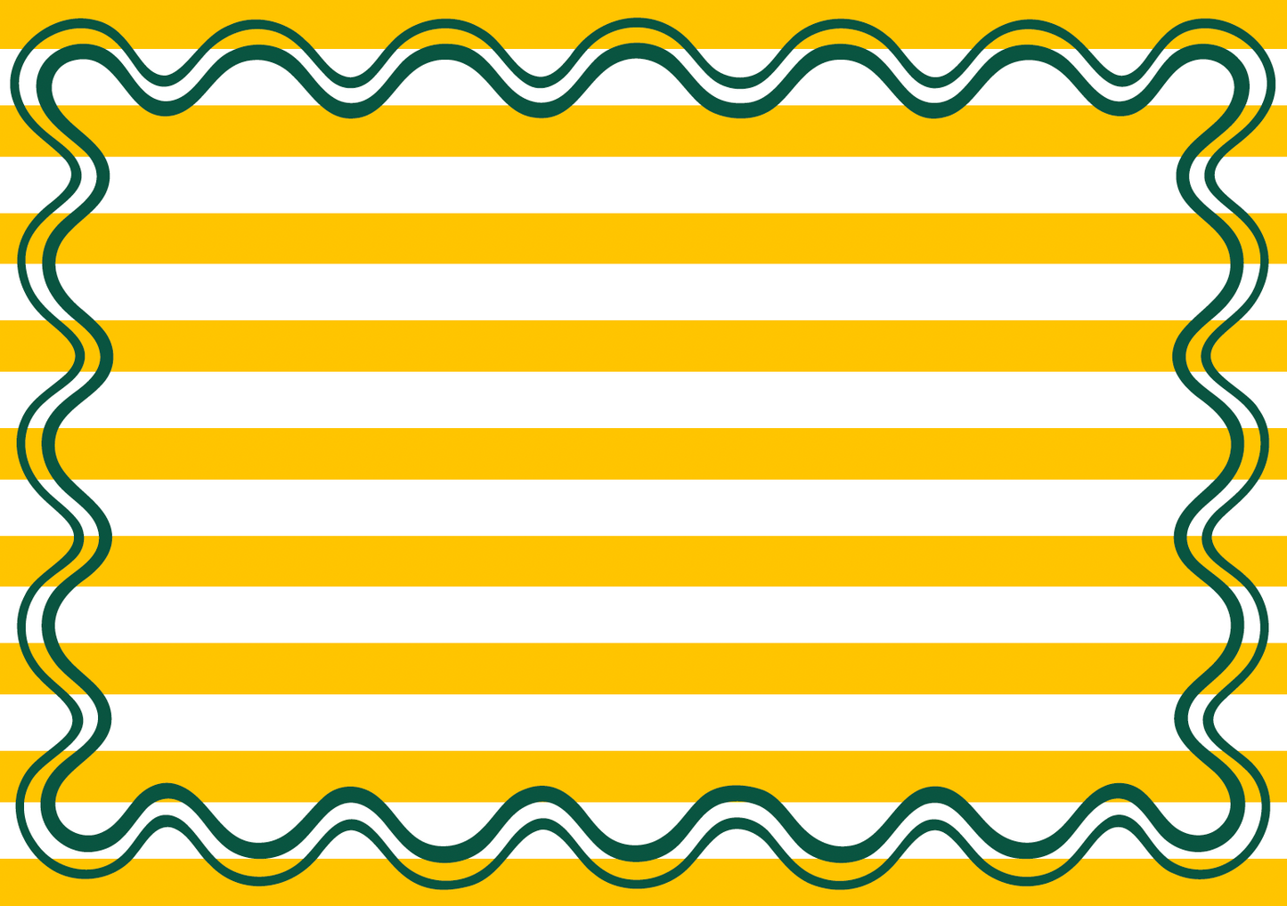 Yellow Wave Stripe Paper Placemats