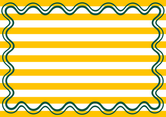 Yellow Wave Stripe Paper Placemats