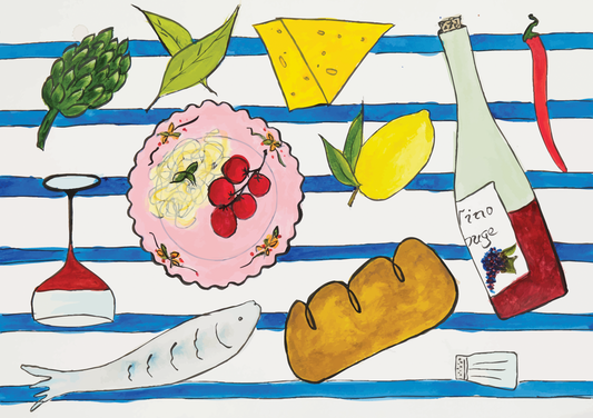 Blue Festive Paper Placemats - wholesale