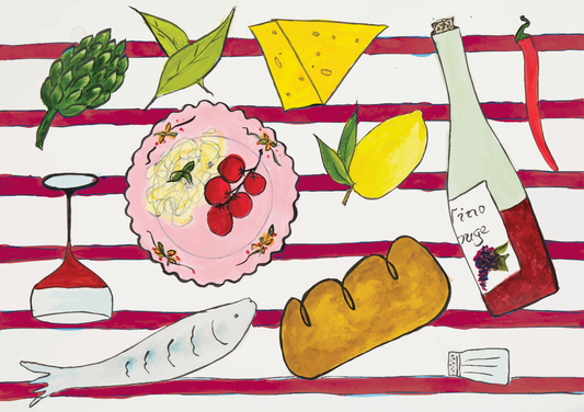 Red Festive Paper Placemats - wholesale