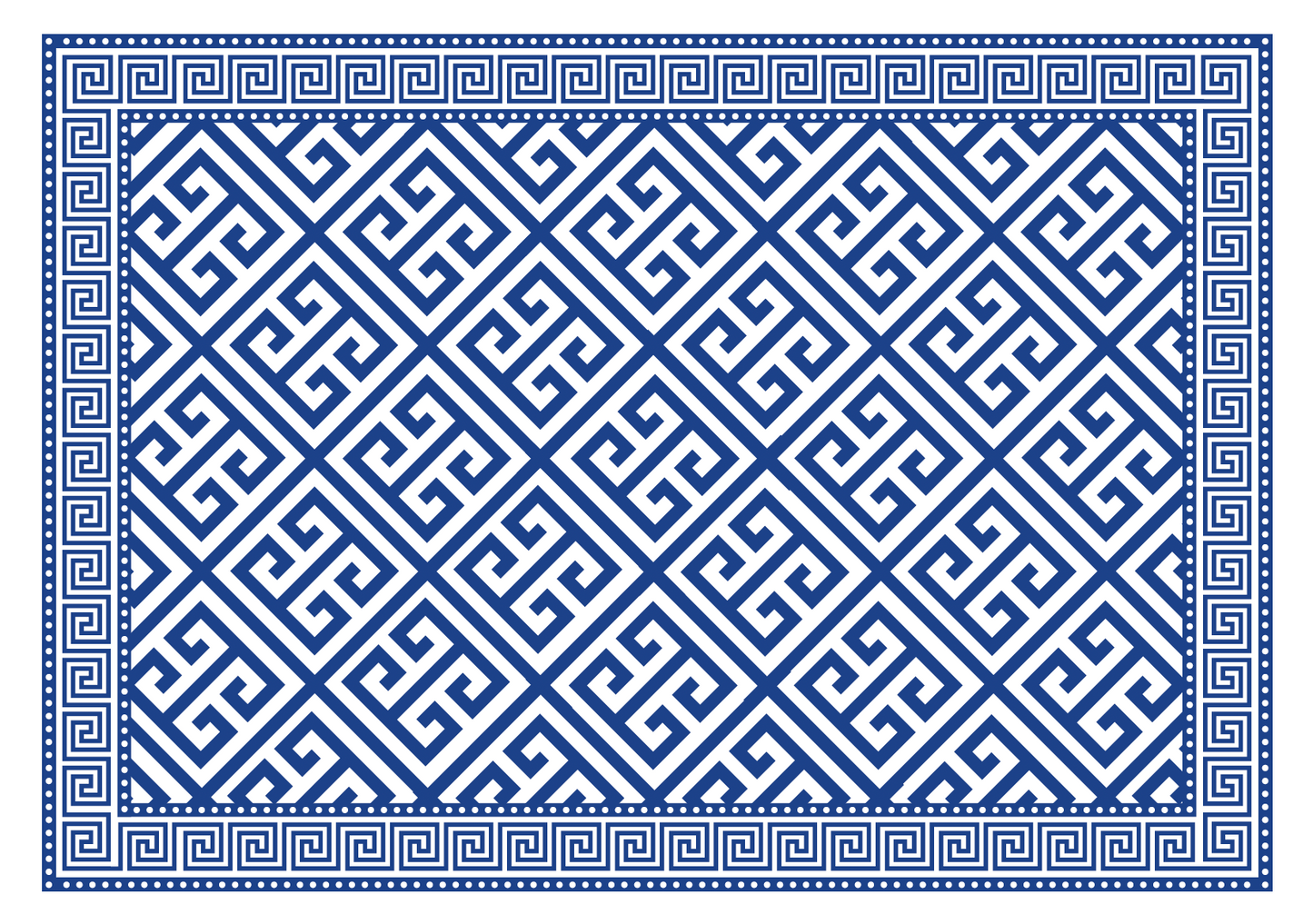 Navy Greek Paper Placemats - wholesale
