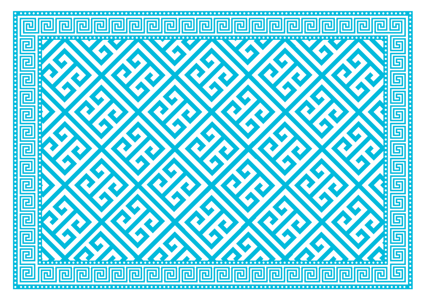 Turquoise Greek Paper Placemats - wholesale