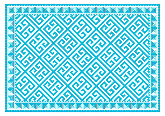 Turquoise Greek Paper Placemats - wholesale