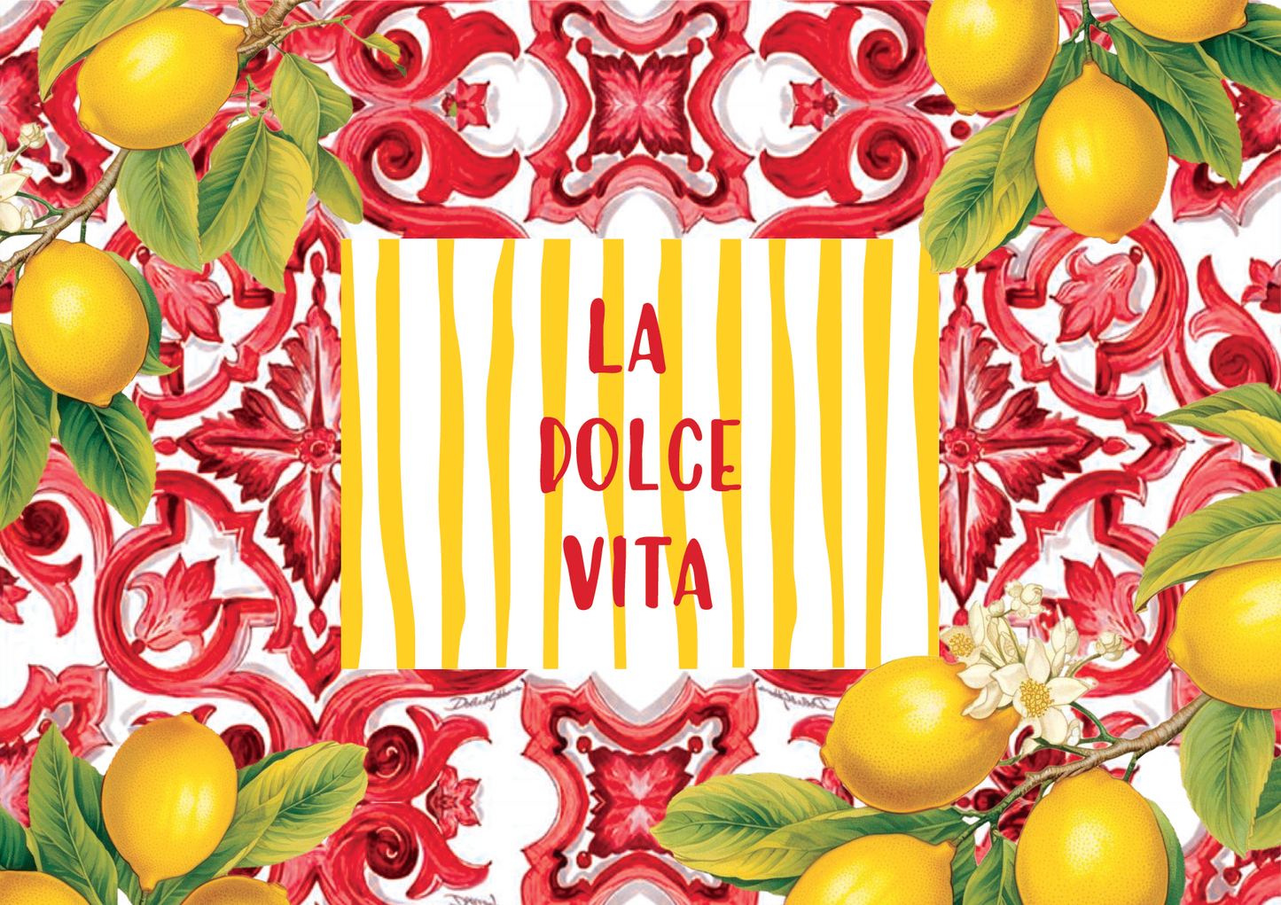 Red La Dolce Vita Paper Placemats