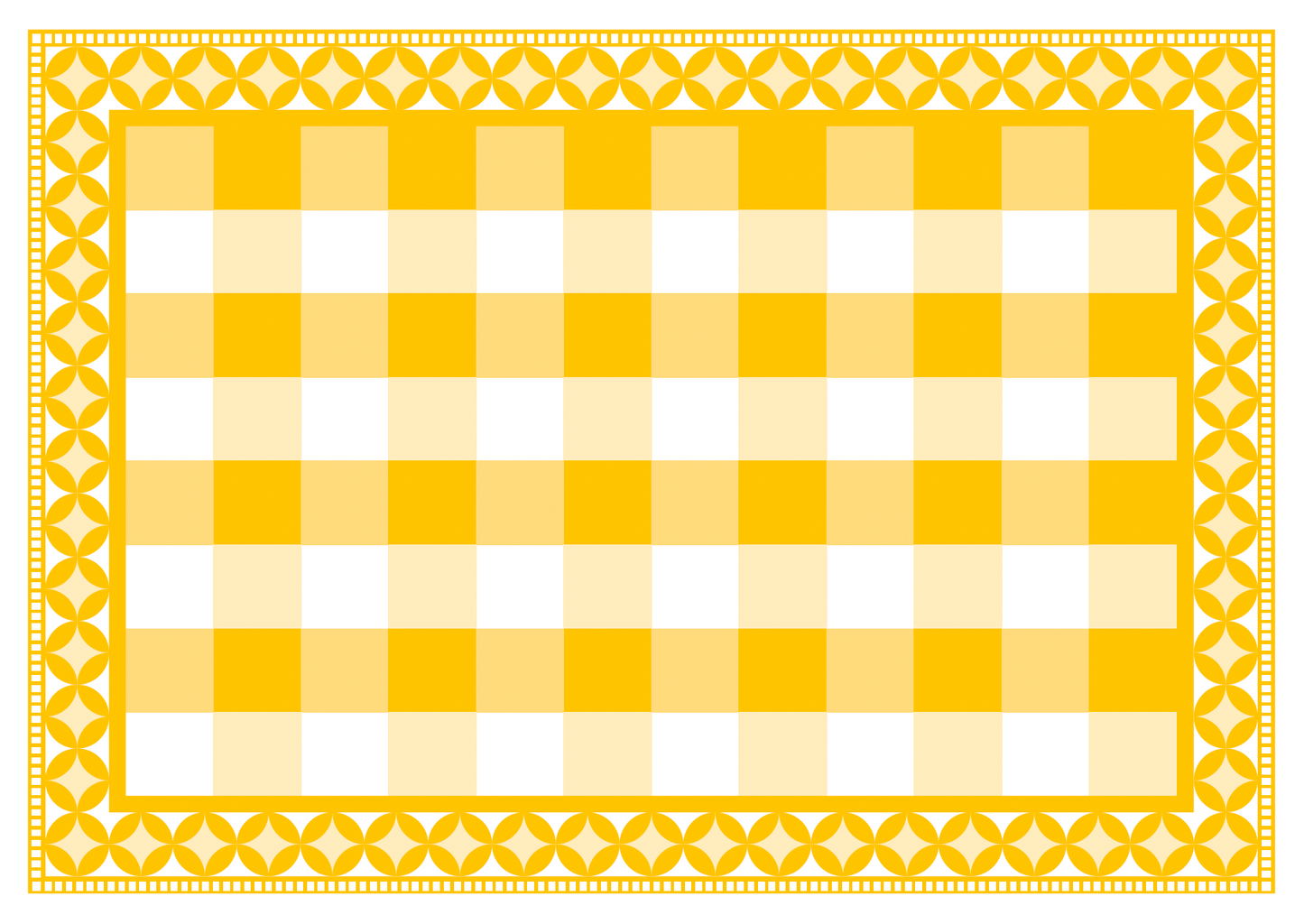 Yellow Gingham Paper Placemats