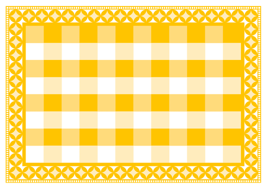 Yellow Gingham Paper Placemats