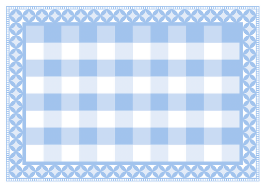 Blue Gingham Paper Placemats - wholesale
