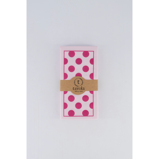 Pink & Magenta Polka Dot Slim Serviettes